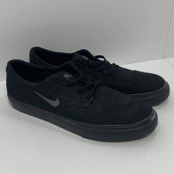Nike SB Zoom Mens Skate Shoes Solid Black 729825-005 Size 12.5 Barely Worn - Picture 4 of 7